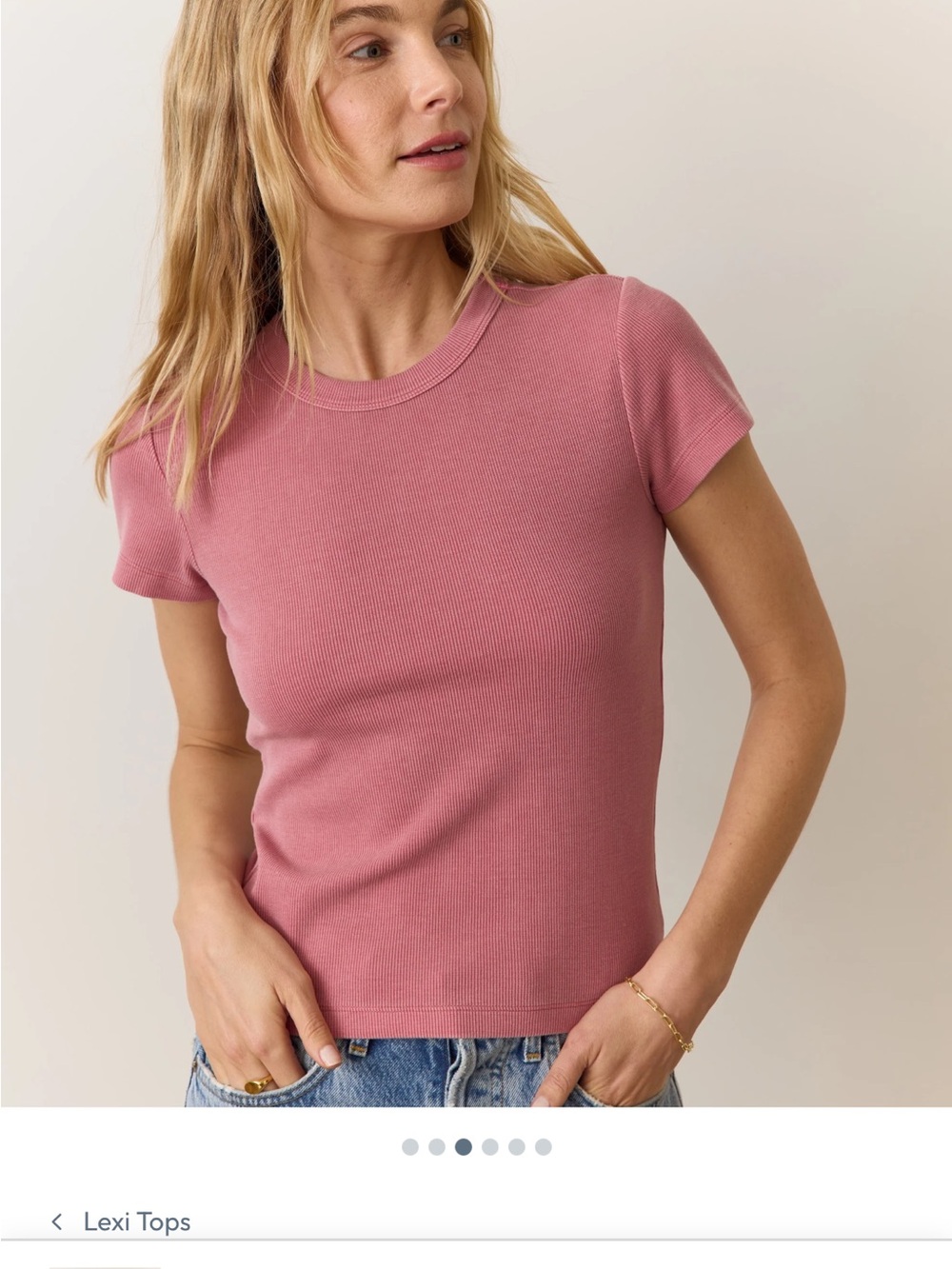 Marine Layer lexi rib sun in crew tee